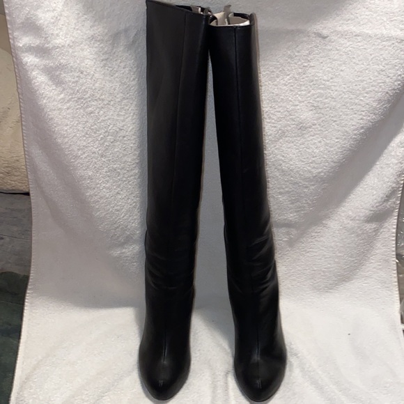 Victoria Secret Knee high black studded/rhinestone boots - Picture 2 of 4